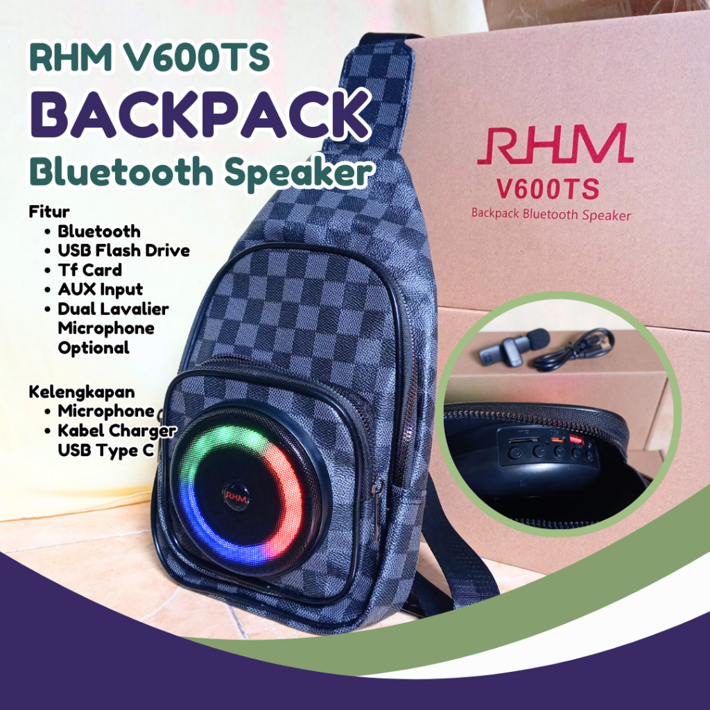 RHM V600TS BACKPACK Bluetooth Speaker