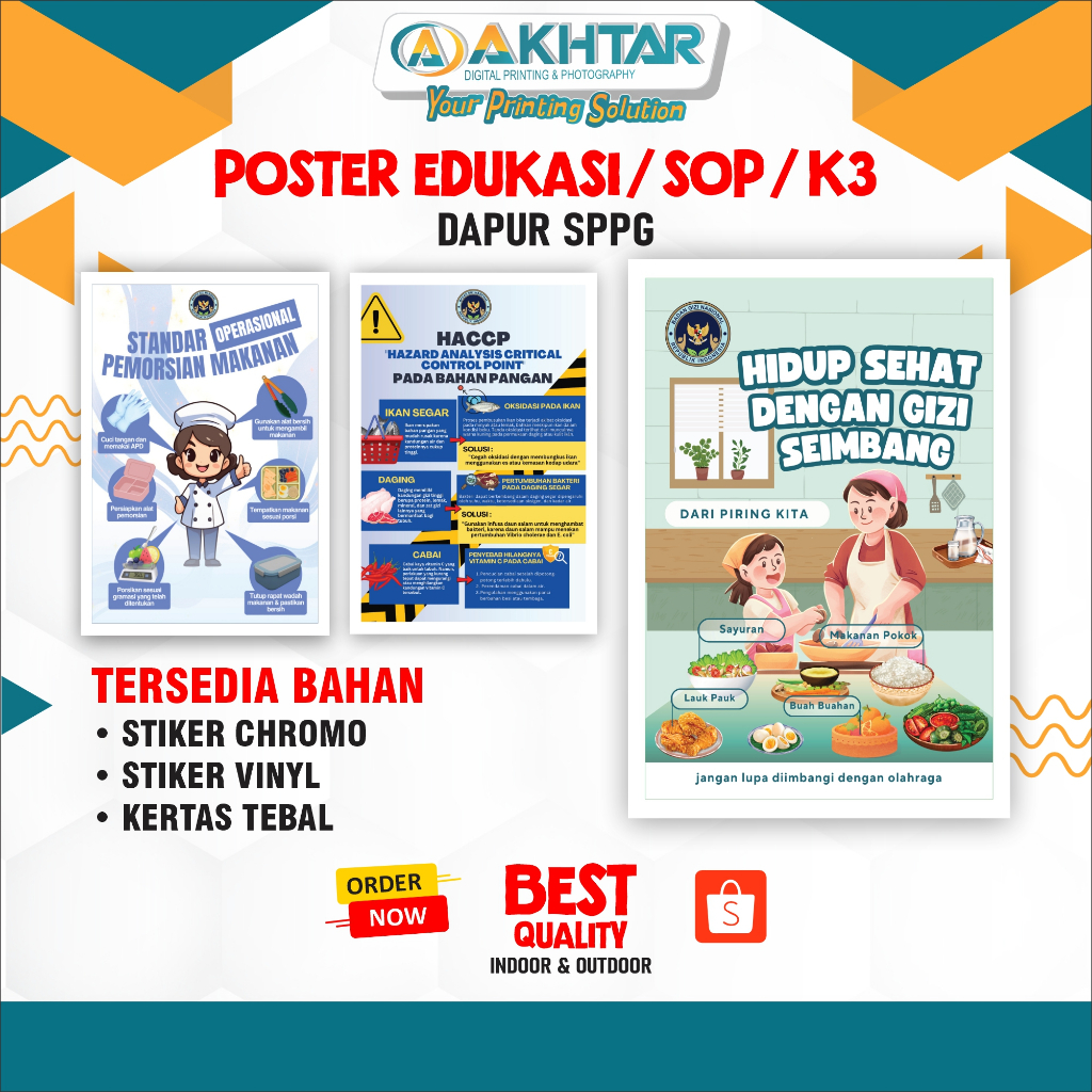 Stiker SOP & EDUKASI Dapur SPPG  MBG / BGN