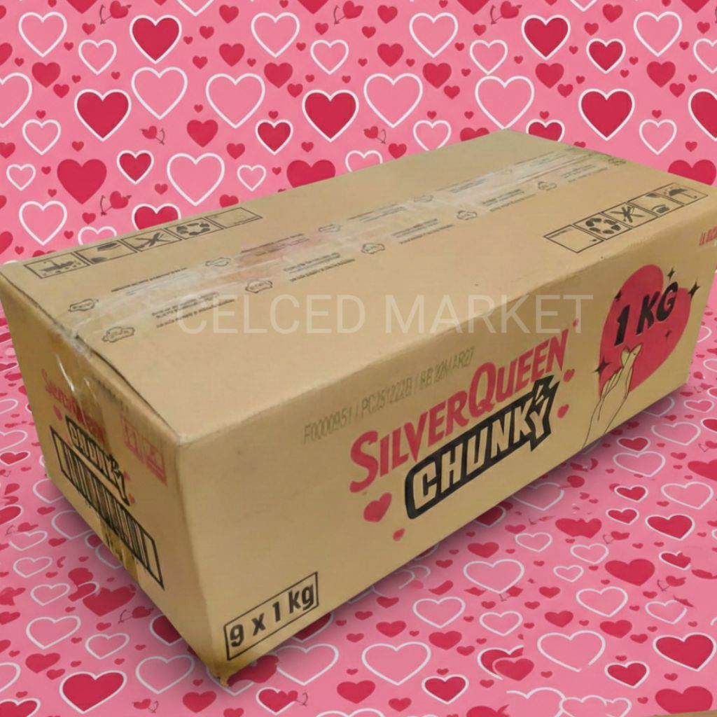 Coklat SilverQueen 1 kg 1 Box isi 9 Batang - Coklat Valentine Silverqueen 1kg Original Premium