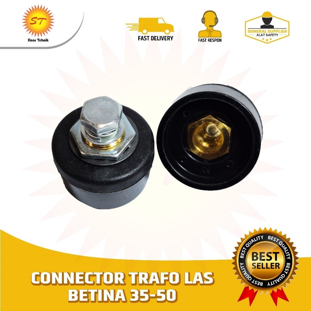 Connector Las Betina Kabel Konektor 35-50 mm Kabel Las Welding | Konektor Travo Las Female 35-50 mm