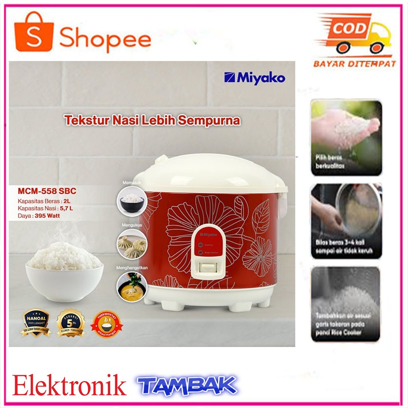 NEW MAGIC COM MIYAKO MCM 558 SBC 2 LITER Anti Lengket Bergaransi