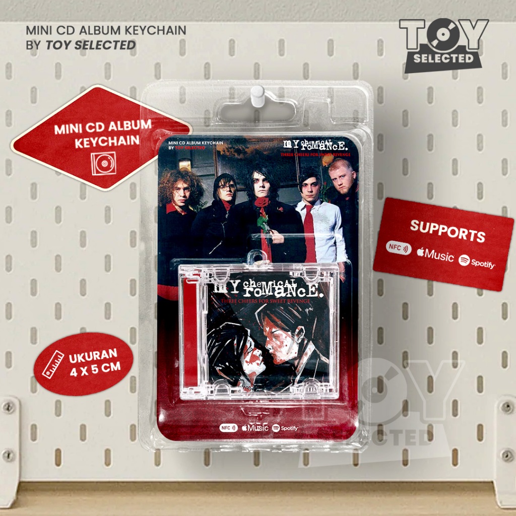 [READY] Mini CD Album NFC Keychain - Gantungan Kunci Miniatur CD Album - MCR My Chemical Romance - T
