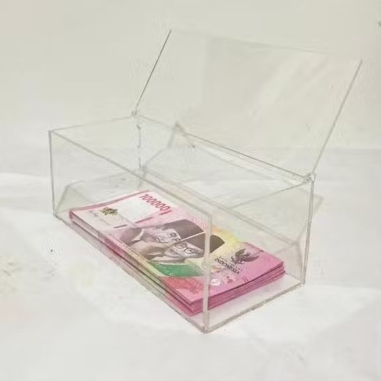 Kotak Uang Akrilik Mahar Box Display Acrylic Perhiasan