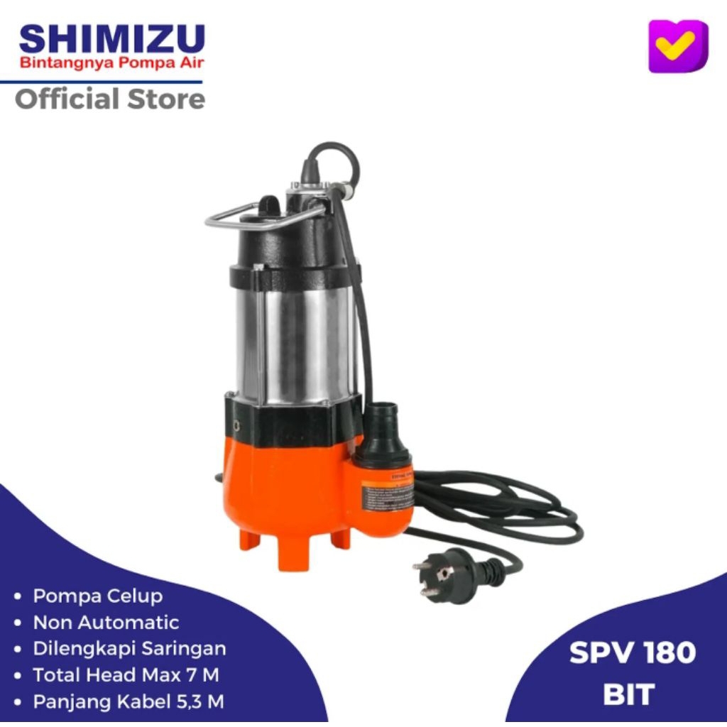 SHIMIZU SPV-180 BIT POMPA CELUP
