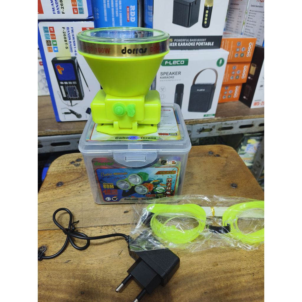 DORRAS DS-028 Senter Kepal Diving 100W / Headlamp Cahaya Putih Terang