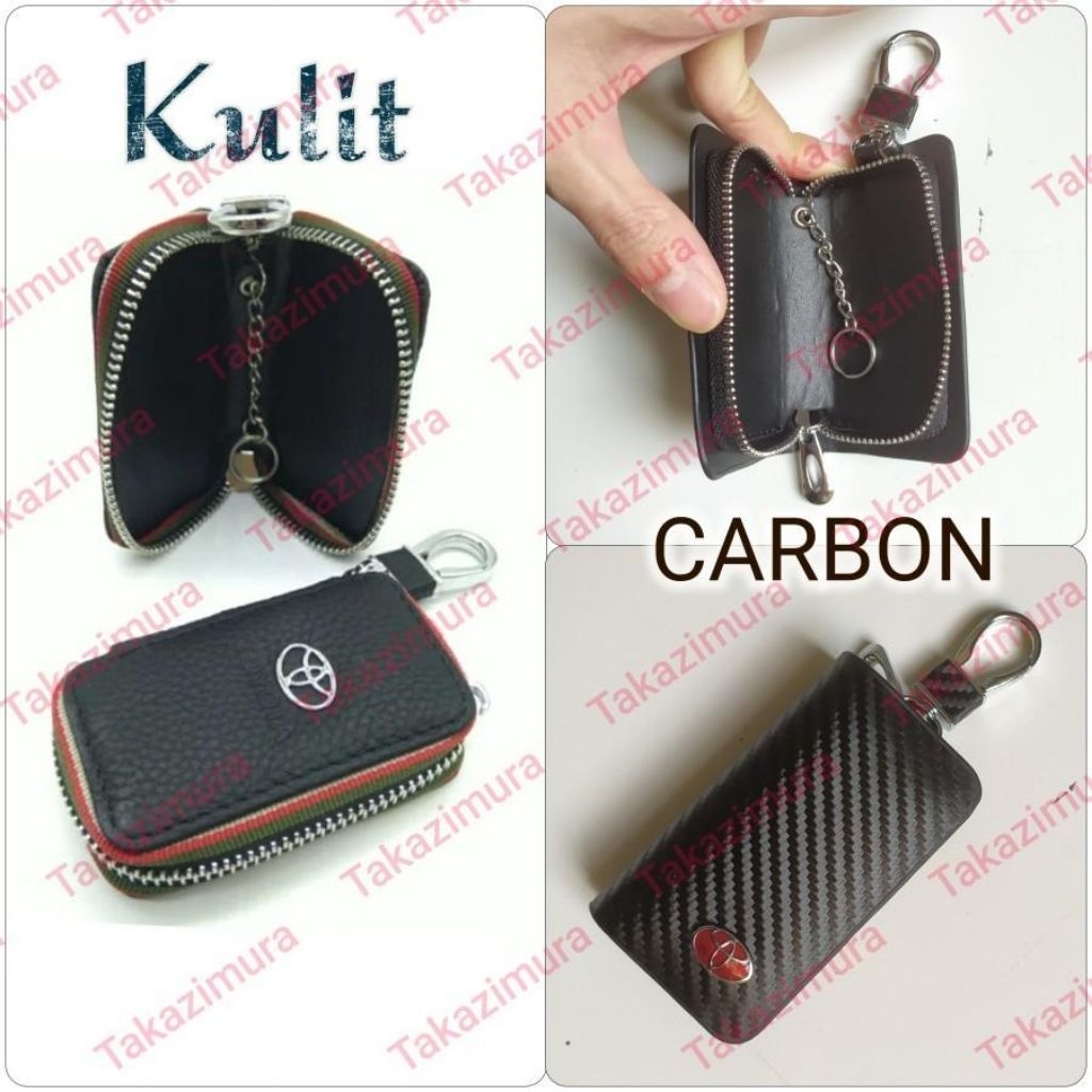 Gantungan Kunci Dompet STNK Logo TOYOTA Raize Agya Calya Etios Valco Avanza Veloz Yaris Rush Innova 