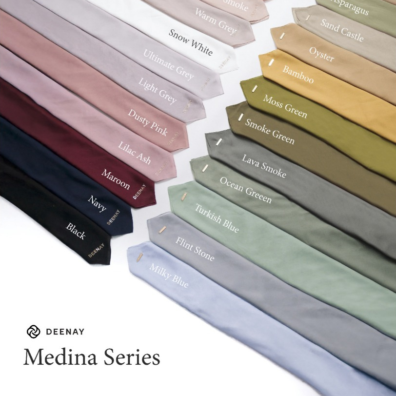 Hijab Deenay polos Medina Voile  Premium Original Kerudung Segi Empat  Deenay