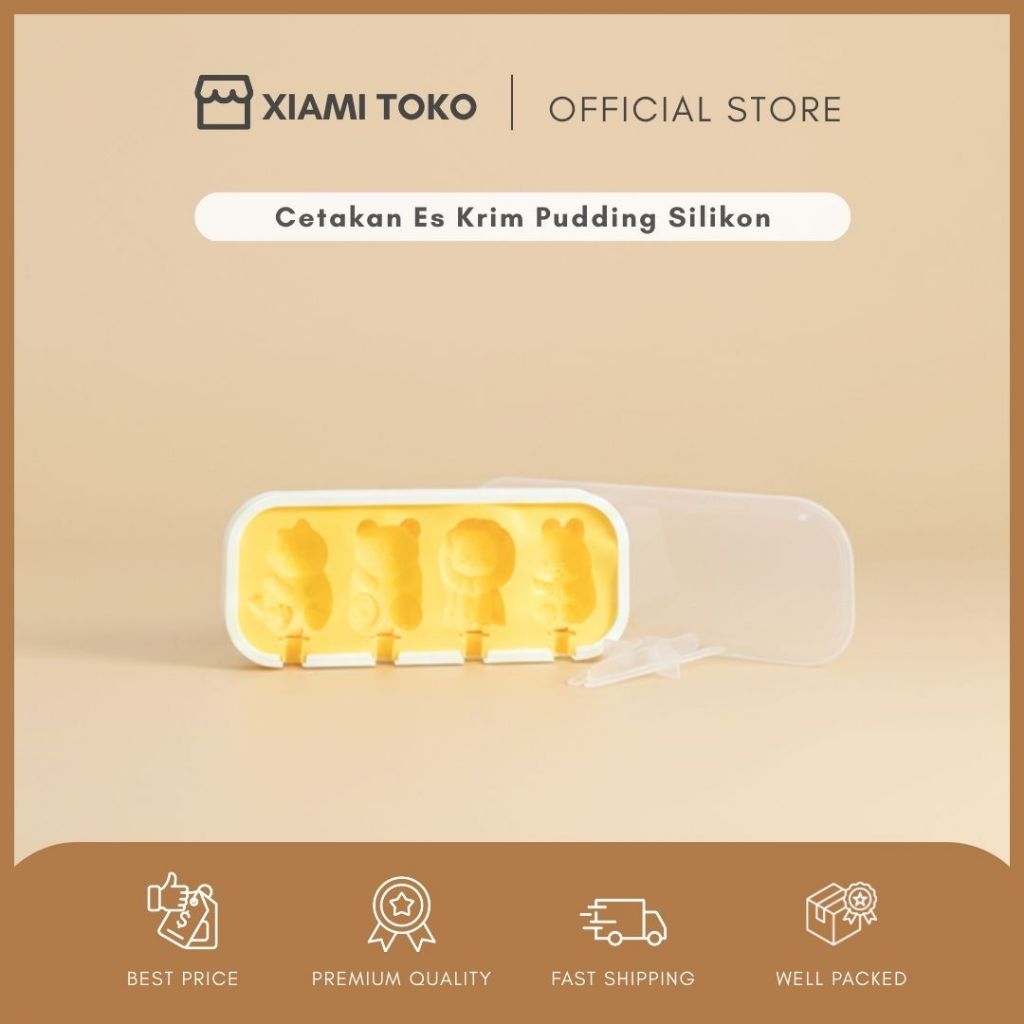Cetakan Es Krim Pudding Cokelat Es Serbaguna Silikon Food Grade Bentuk Hewan Buah Lucu