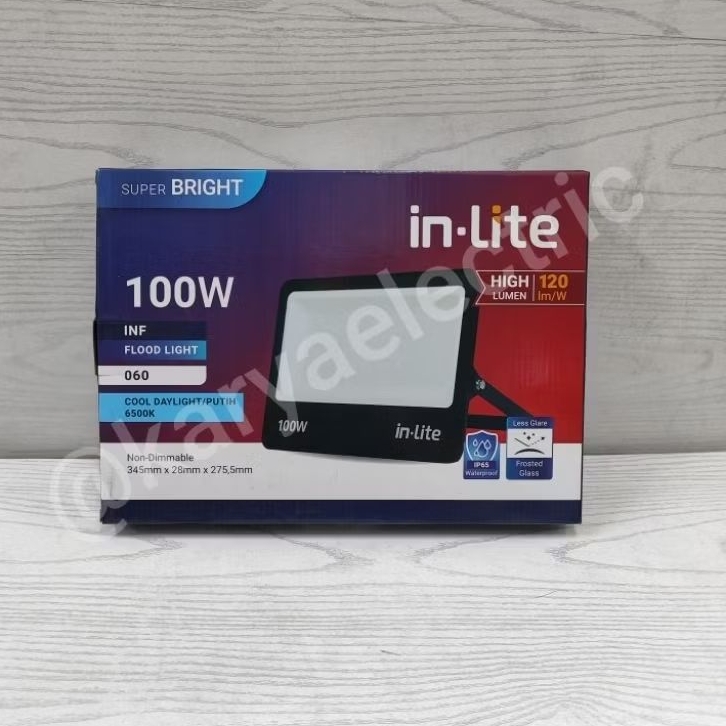 LAMPU SOROT LED IN LITE IN-LITE INF060 100WATT 100W FLOOD LIGHT OUTDOOR