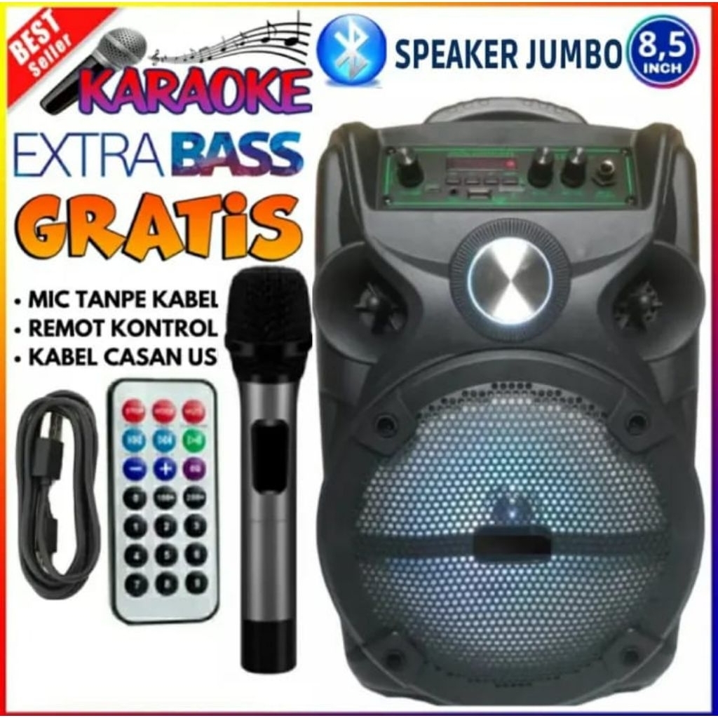 Speaker Bluetooth Karaoke Kimiso Qs-7801 Besar 8 Inchi Speaker | Kimiso Qs 7801-Speaker Bluetooth Ka