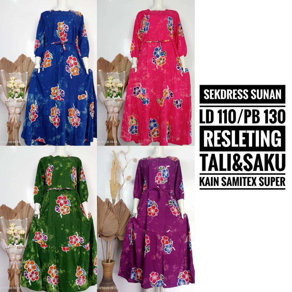 SEKDRESS SUNAN | LD 110 | BAJU TIDUR WANITA | COD | DASTER KEKINIAN TERBARU | DASTER CAP | DASTER EN
