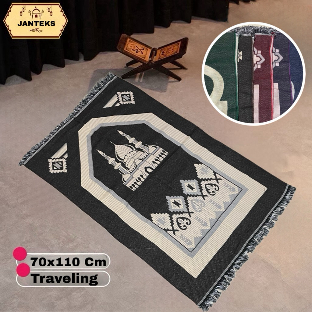 JANTEKS TRAVEL 70x110 Cm| Sajadah Travel Turkiye Jumbo Dewasa Souvenir Haji & Umroh |Souvenir Tahlil