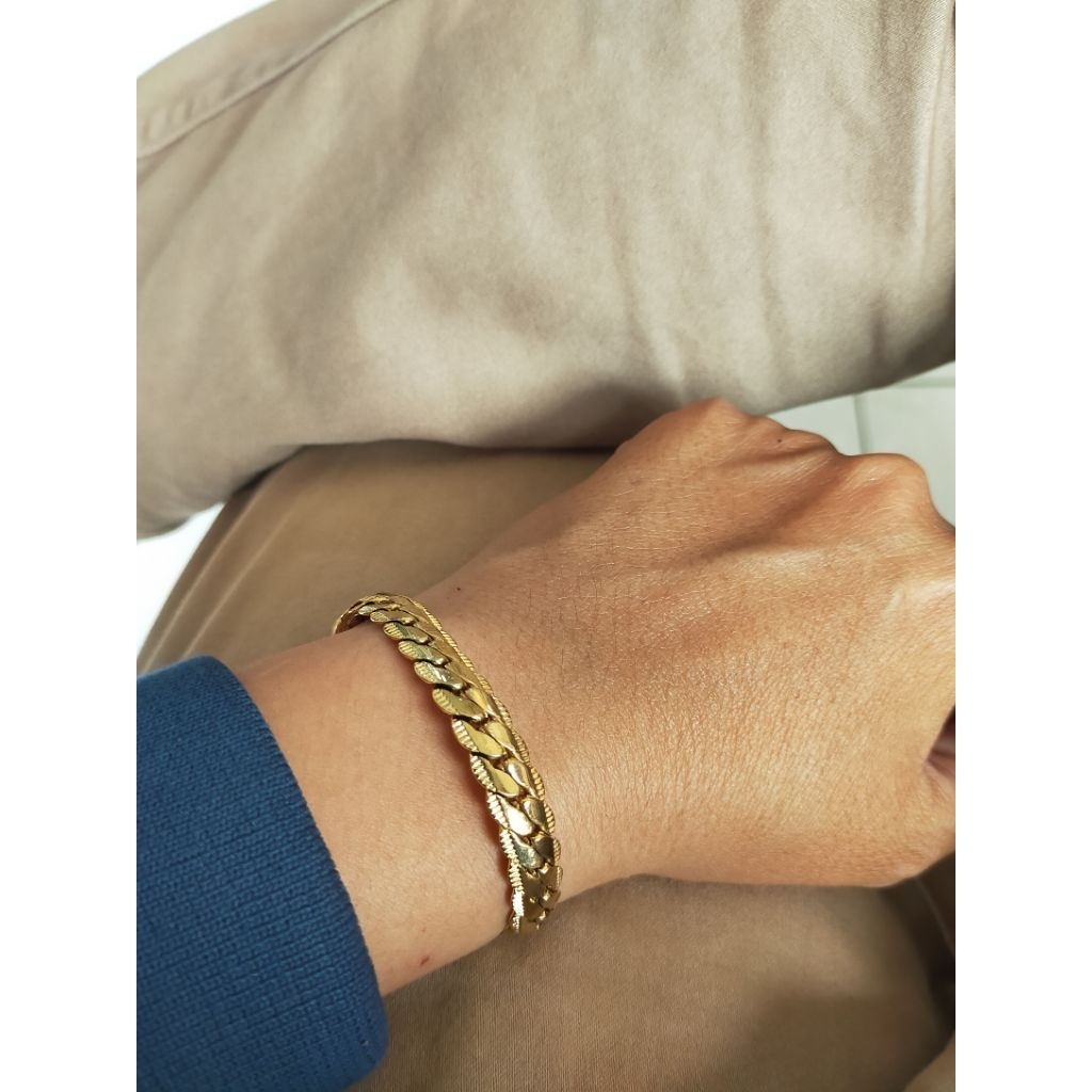 gelang sisik naga lebar tebal titanium