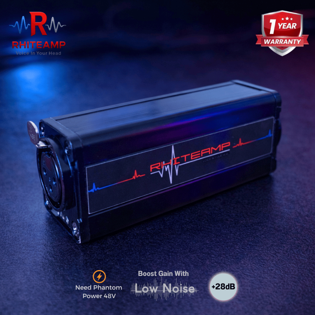 Rhiteamp Mic Booster V2 Premium series  penguat sinyal mic dynamic