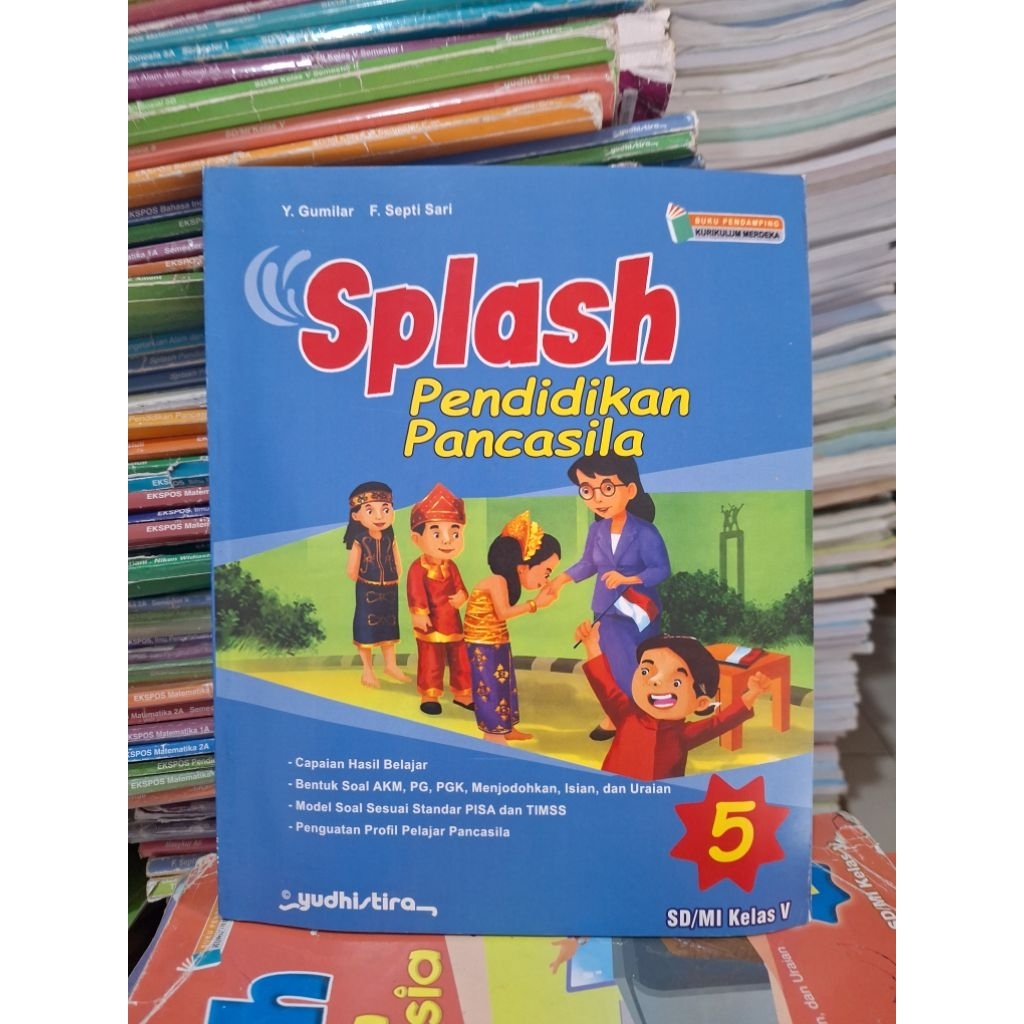 buku splash bahasa Indonesia,splash ppkn/pendidikan pancasila kelas 5/V sd mi kurikulum merdeka
