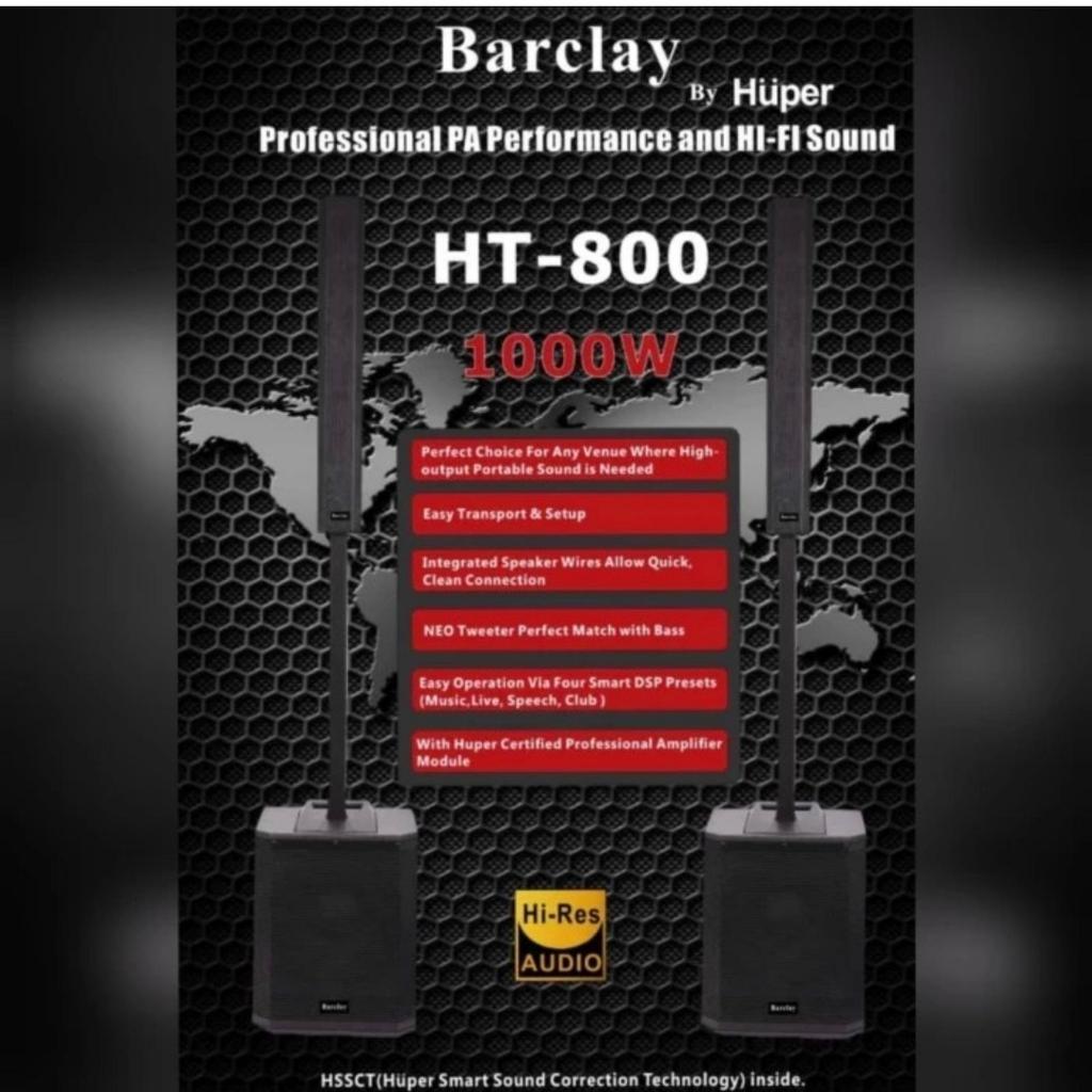 Speaker Aktif Satelite BARCLAY HT 800 / HT800 Sub 15 Inch 1000 Watt Original Harga 1 unit