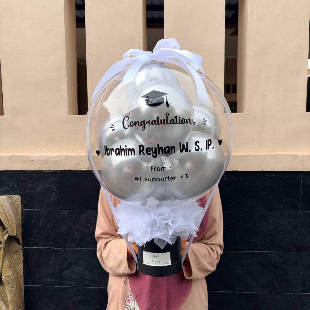 Bucket Balon Bloom Box Balon Ucapan Balon dalam Balon (Kode 006) - miki florist