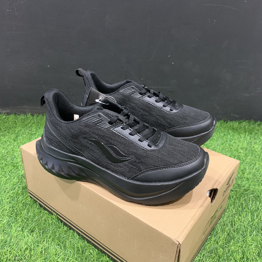 SEPATU SNEAKERS RUNNING - DESLE ROBIN - ORIGINAL | SEPATU LARI SNEAKERS FULL BLACK