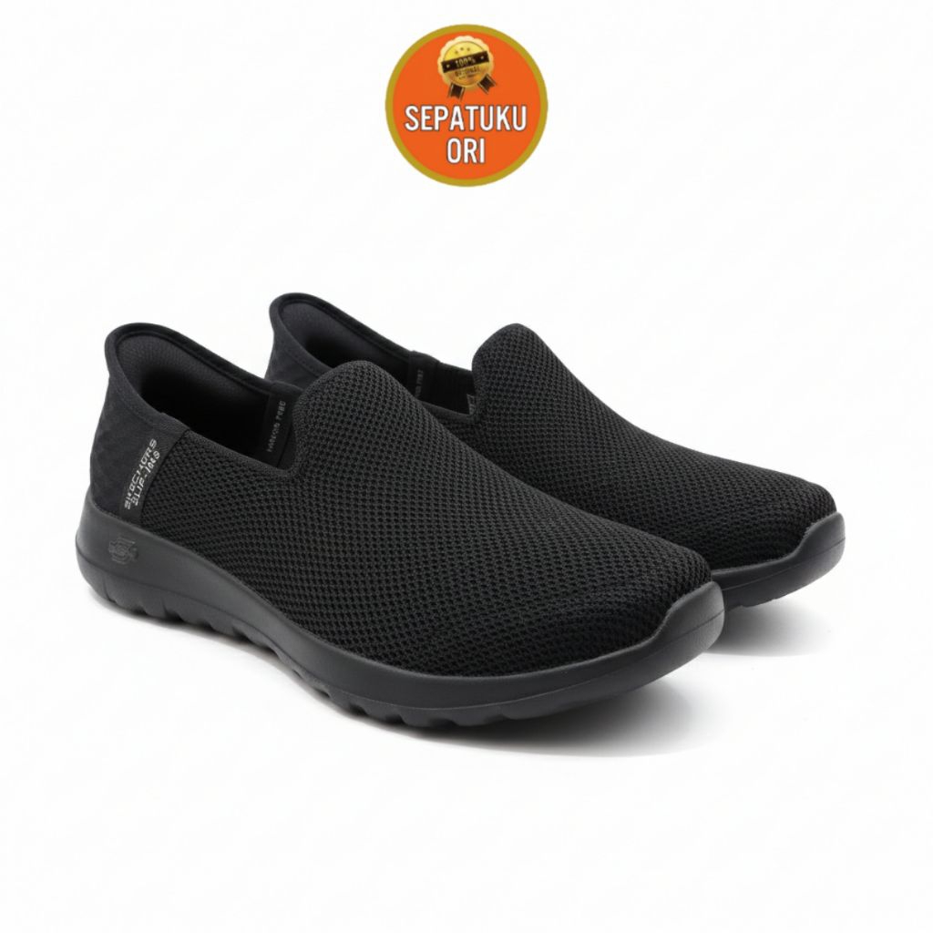 SEPATU WANITA (37/24cm) SKECHERS GO WALK JOY VELA BLACK NEW ORI BNIB 124641/BBK