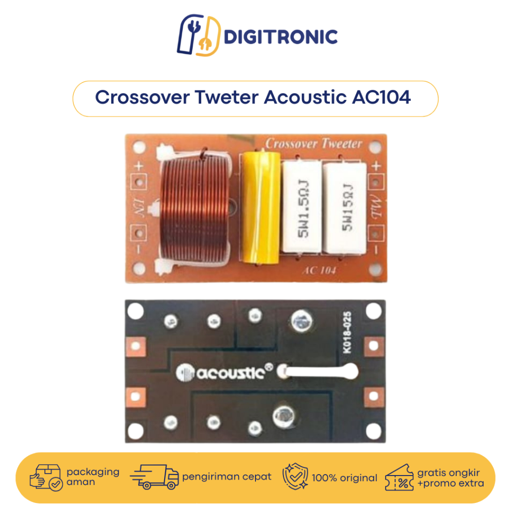 Crossover Tweeter Acoustic AC104 Original Filter Speaker