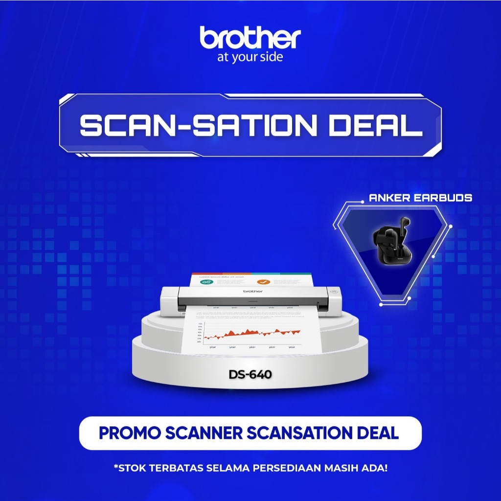 BROTHER Scanner DS640 Portabel Compact Mobile Scanner Brother DS 640