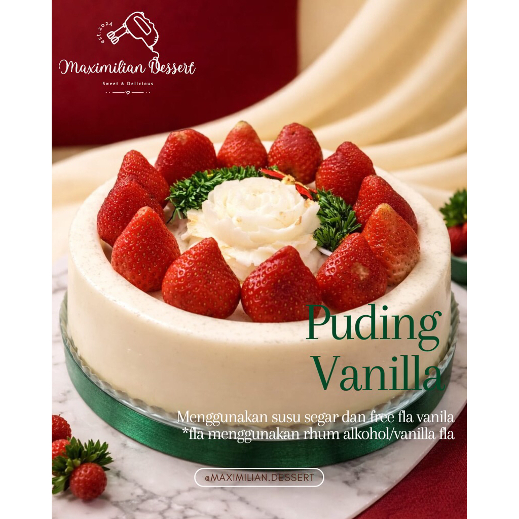 Puding vanilla | Puding buah | Puding tumpeng | Puding enak