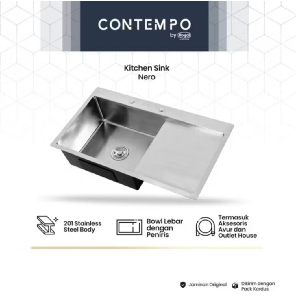 SINK Tempat Cuci Piring Contempo Nero Royal