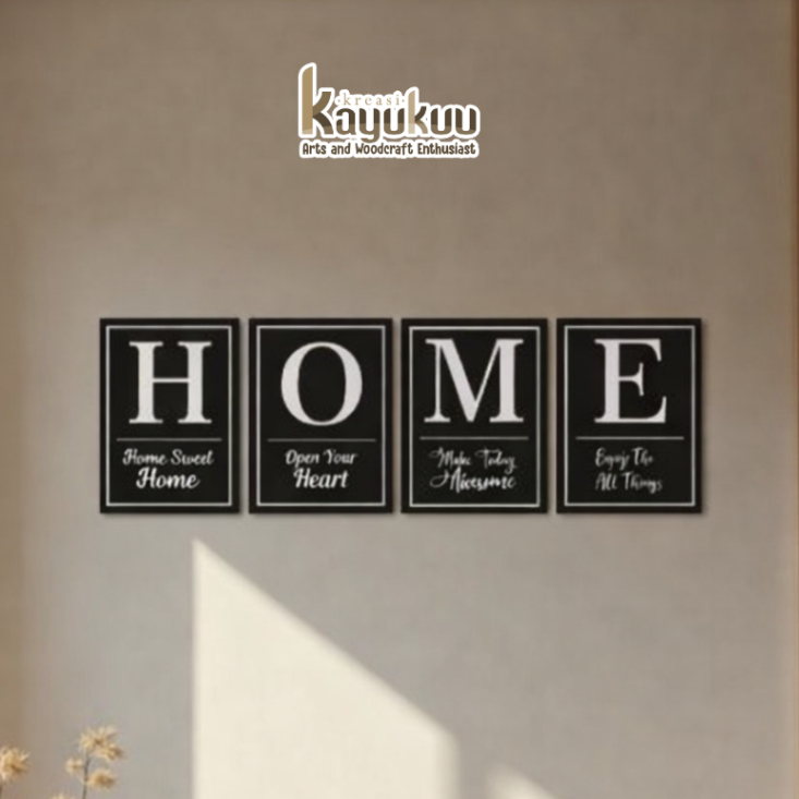 Kreasikayukuu Wall Decoration Hiasan Dinding Rumah HOME  // MDF 6mm