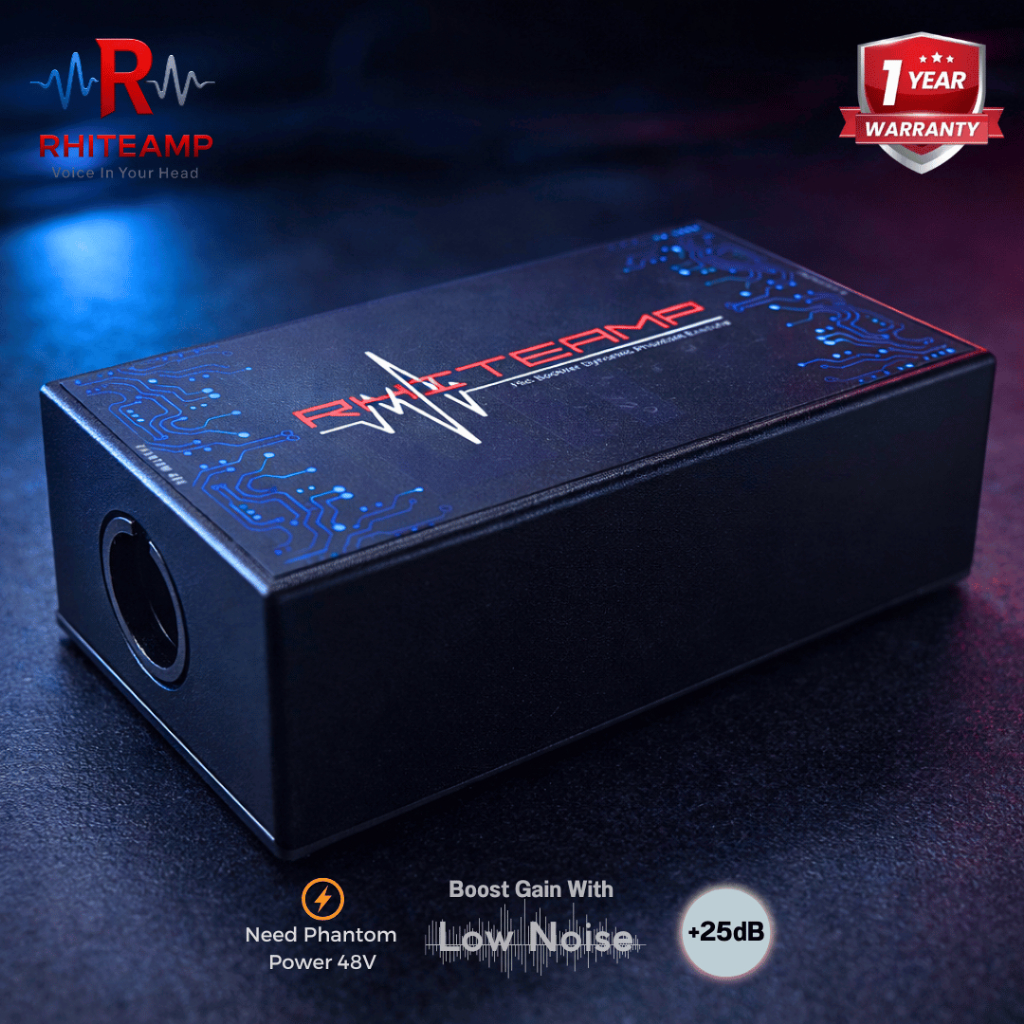 Rhiteamp Mic Booster Box V1  penguat microphone dynamic pengganti fethead dan cloudlifter