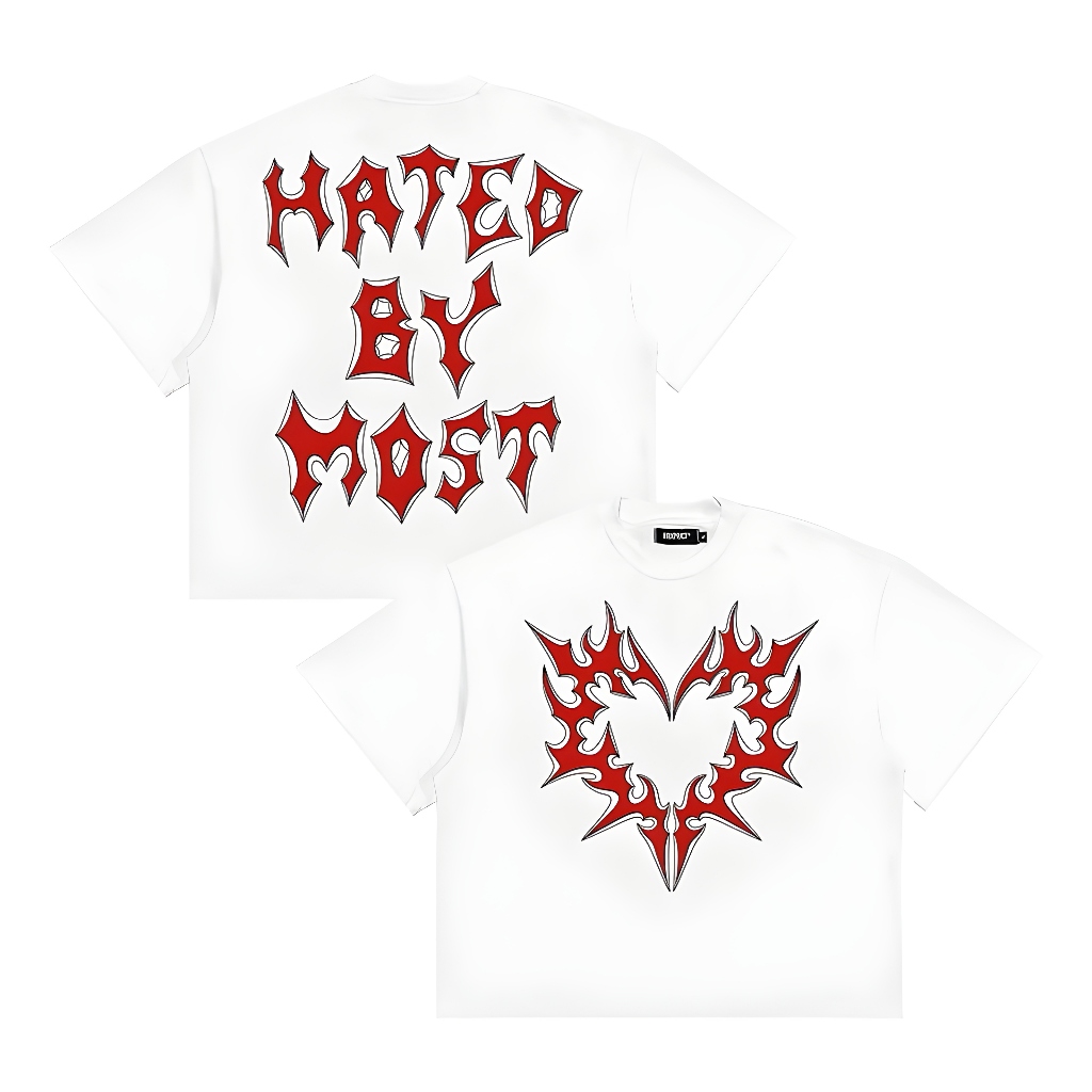 HRX | Kaos T-Shirt Heavyweight 16s ‘RED HEART’ / Oversize