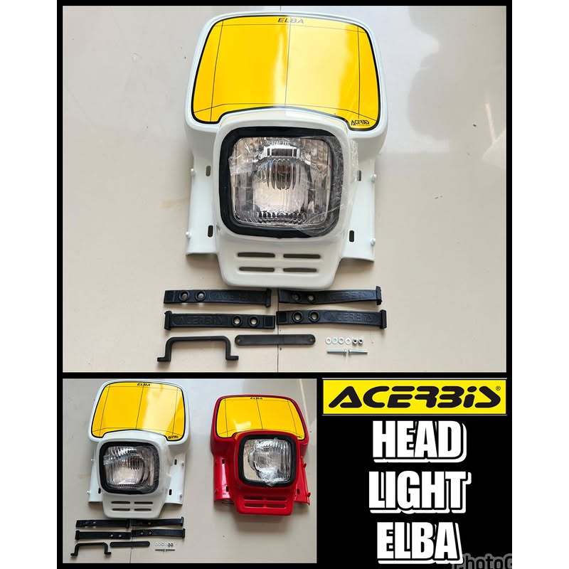 Headlamp Lampu Depan Acerbis Elba Vintage Enduro Trail Klasik KLX CRF WR 155