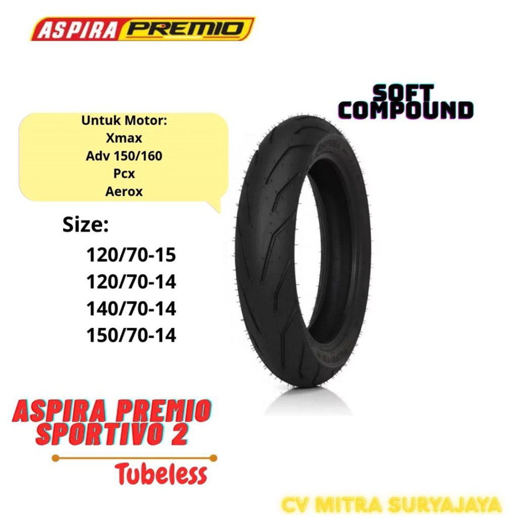 Aspira Premio Sportivo 2 140/70-14 Ban Motor Tubeless