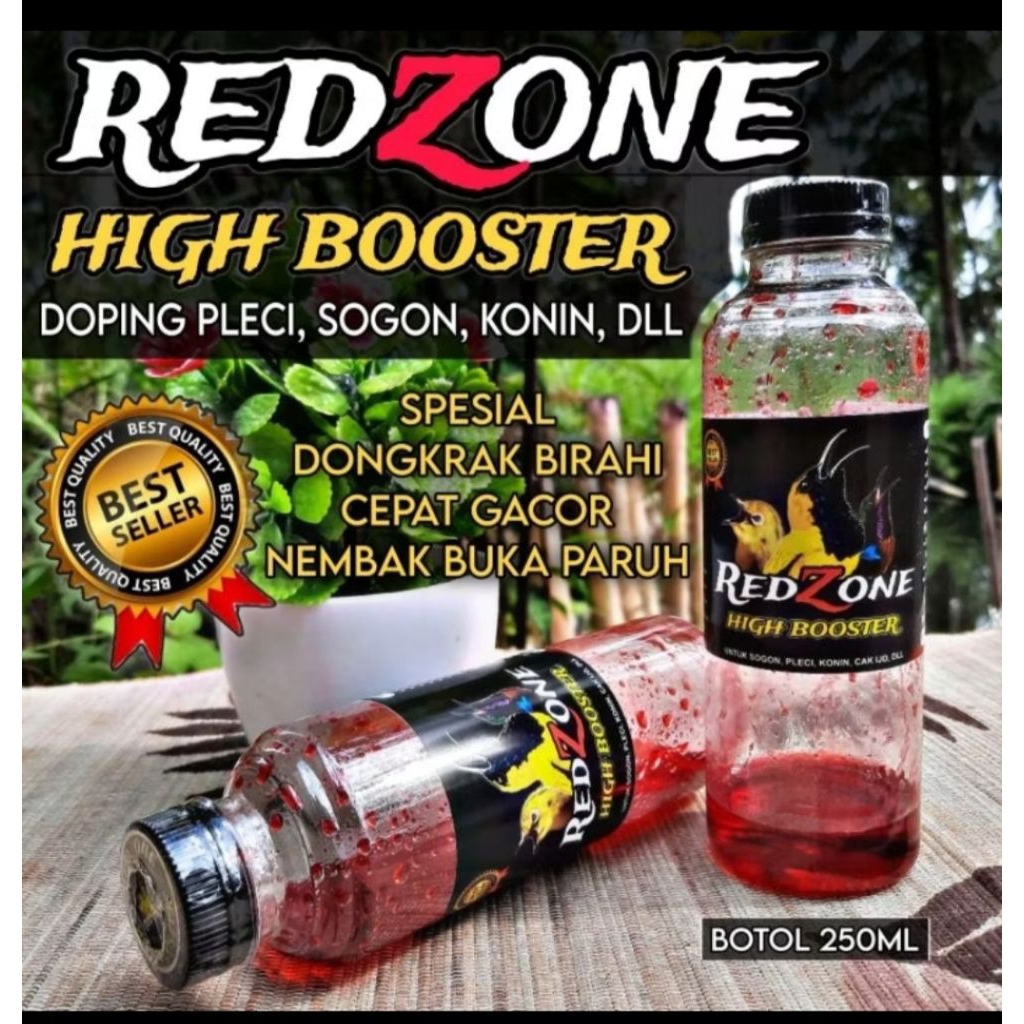 REDZONE HIGH BOOSTER 250 ML PENGGACOR BURUNG SOGON, PLECI, KOLIBRI NINJA, CUCAK IJO, KINOY, TRUCUKAN