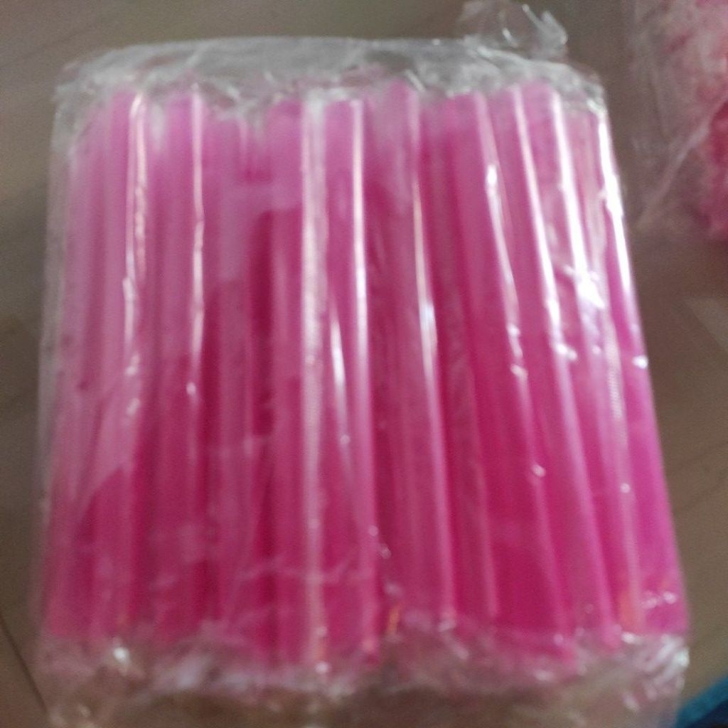 Sedotan Boba Tebal warna pink