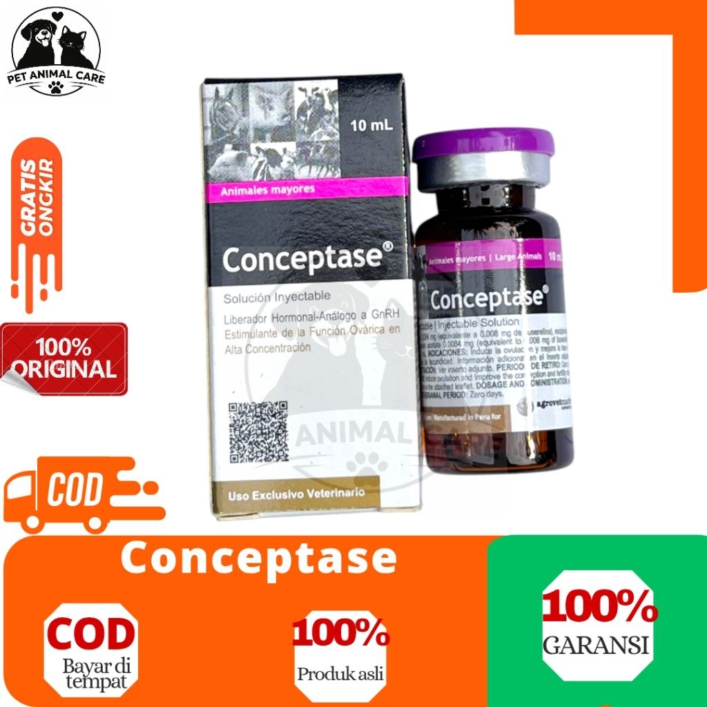 Conceptase 10 ml - Buserelin GNRH Hormon Gangguan Reproduksi dan Kesuburan untuk hewan ternak