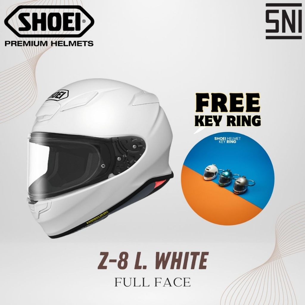 Helm Shoei Z-8 Luminous White Full Face Premium Original