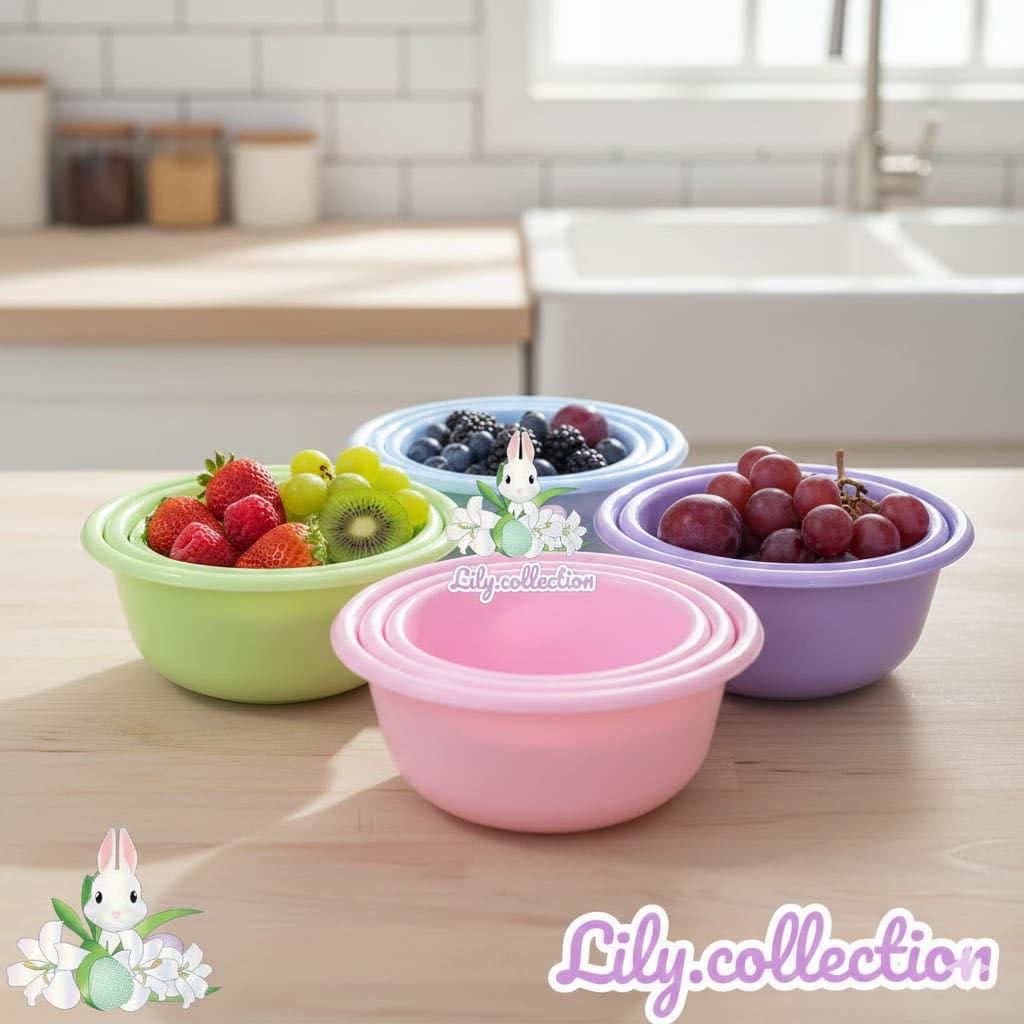 Baskom |Baskom serbaguna | LILYCOLLECTION Baskom Beranak Plastik - Set 3pcs Serbaguna