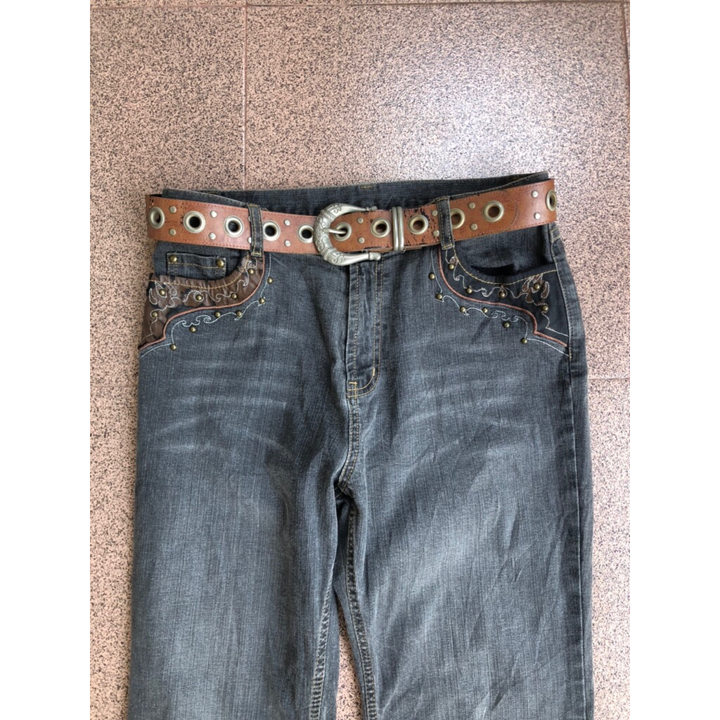 Japan Leather Studded Ring Belt Punk