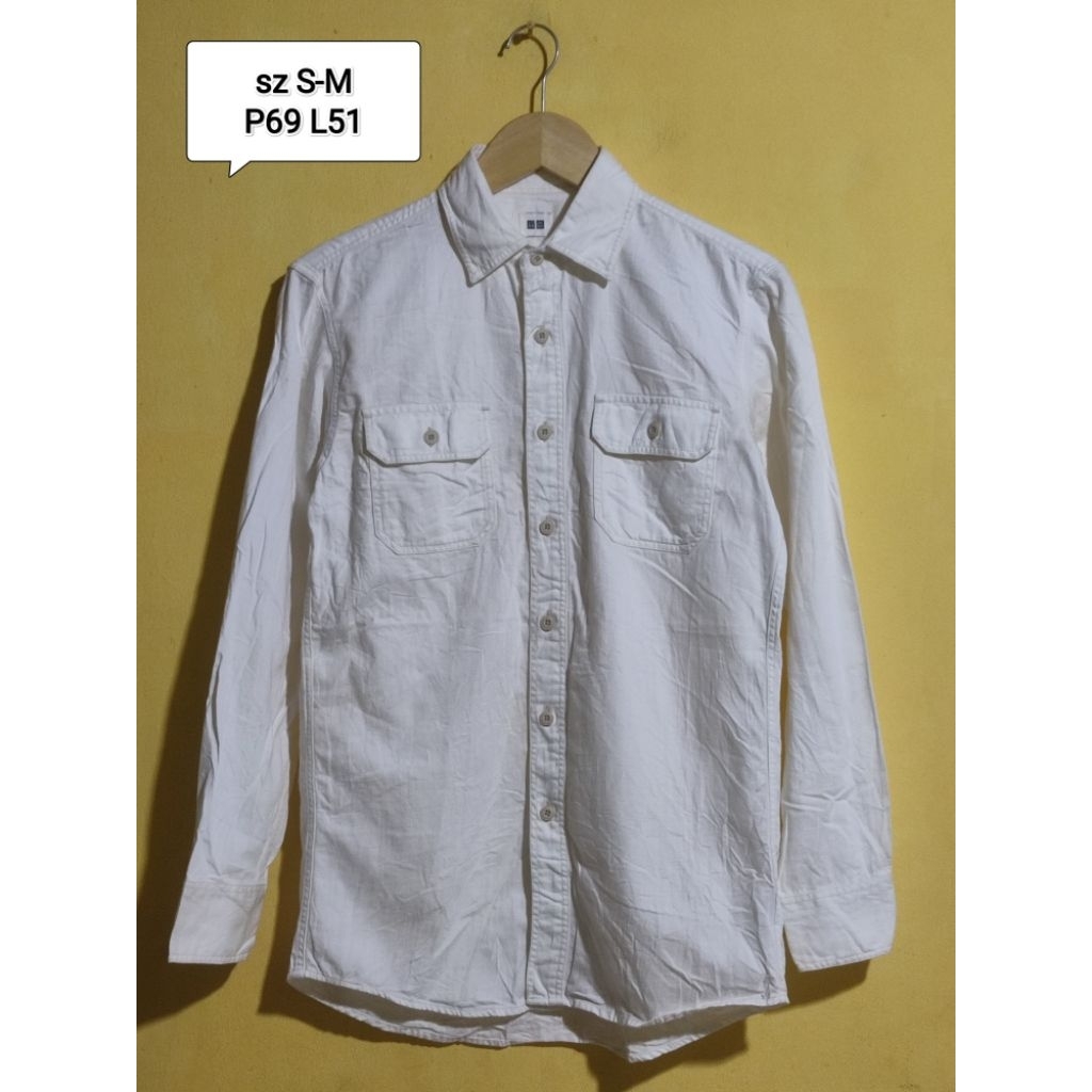 kemeja uniqlo vintage workshirt