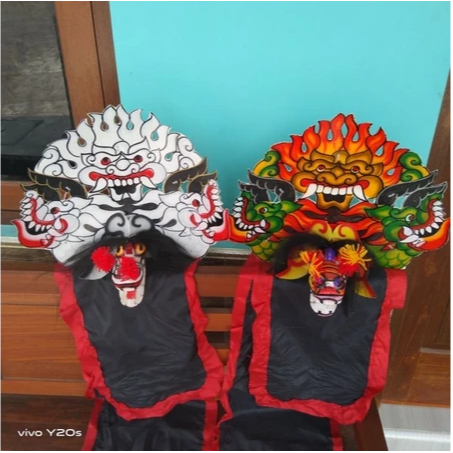 Barongan kayu mainan anak berbahan kayu dengan jamang talang