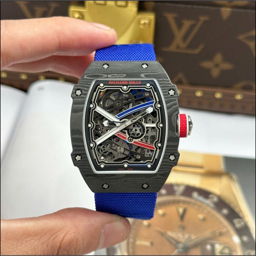 JAM TANGAN RM67-02 CARBON BLACK SEBASTIEN SWISS AUTOMATIC