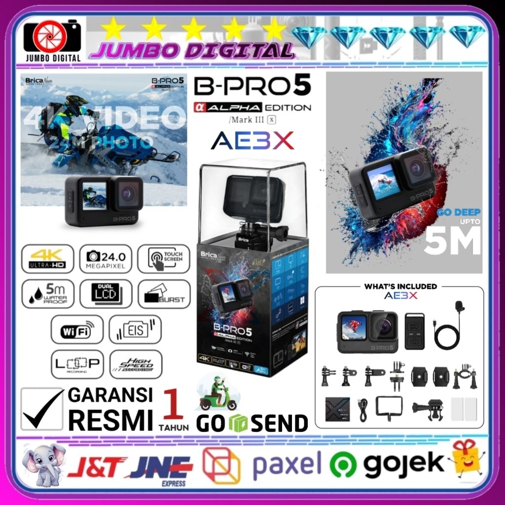 Brica Bpro5 AE3X 4K Mark3 AE 3X B pro5 AE3 X  Mark 3 BPro 5 Action Pro Camera Alpha Edition Markiii 