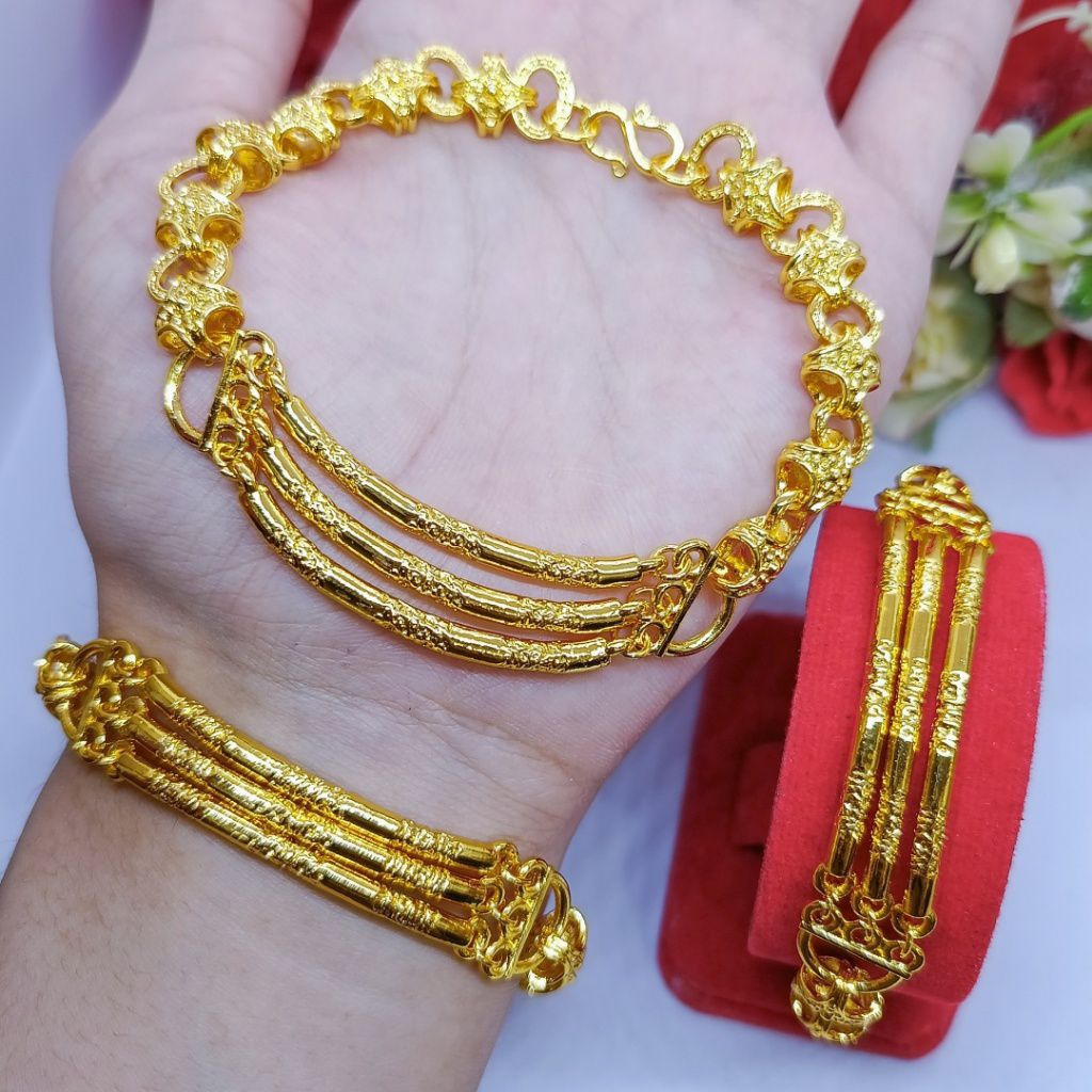 GELANG RANTAI BANGKOK LAPIS EMAS HONGKONG 24K