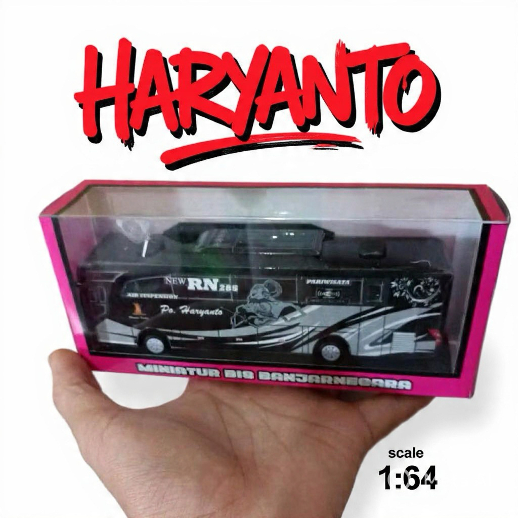 Miniatur Bis Hr Arjuna Skala 1 : 64 ( Seukuran  Hot Wheels )