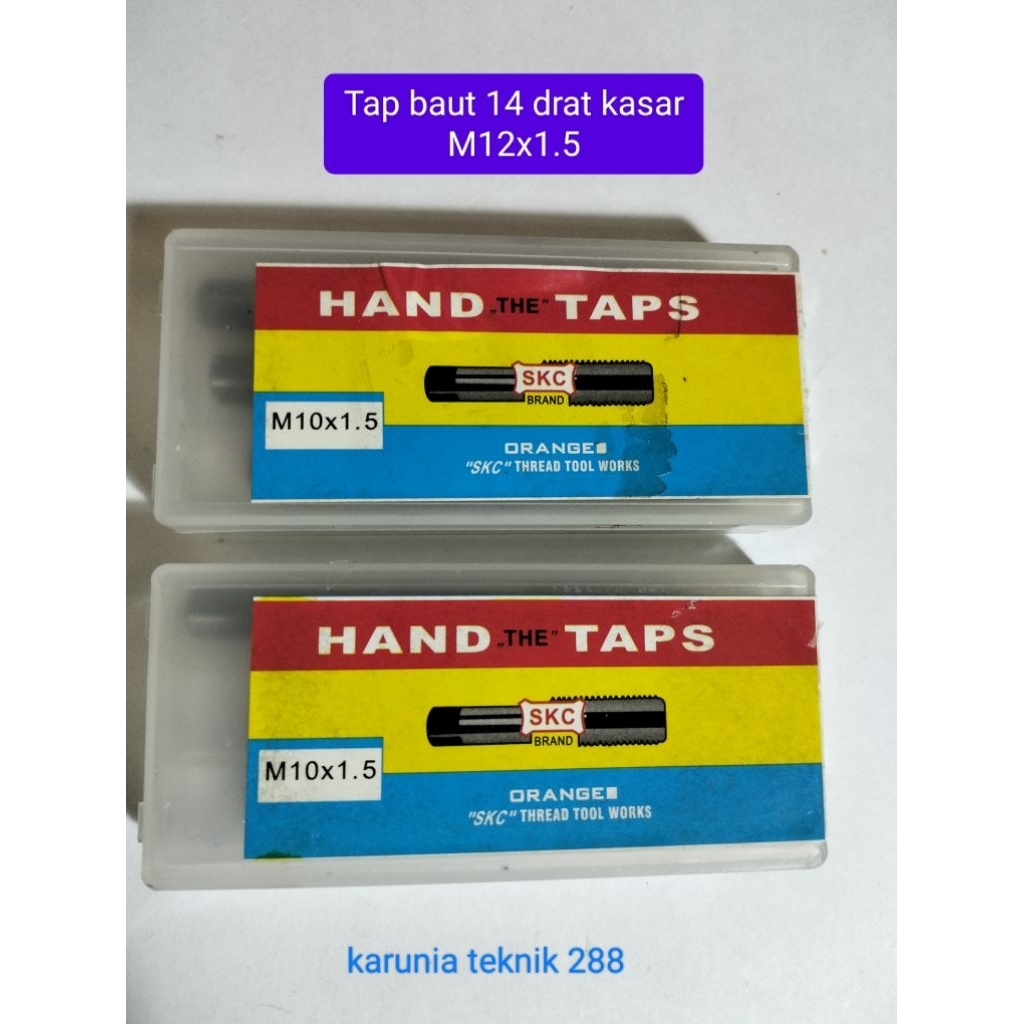 tap baut 14 drat kasar m10x1.5 isi 3 new