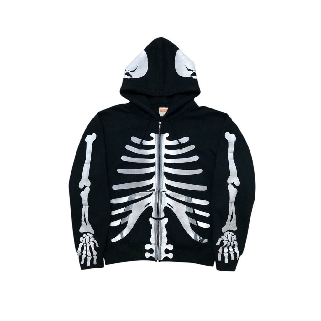 UNITED ATHLE SKELETON ZIPPER HOODIE