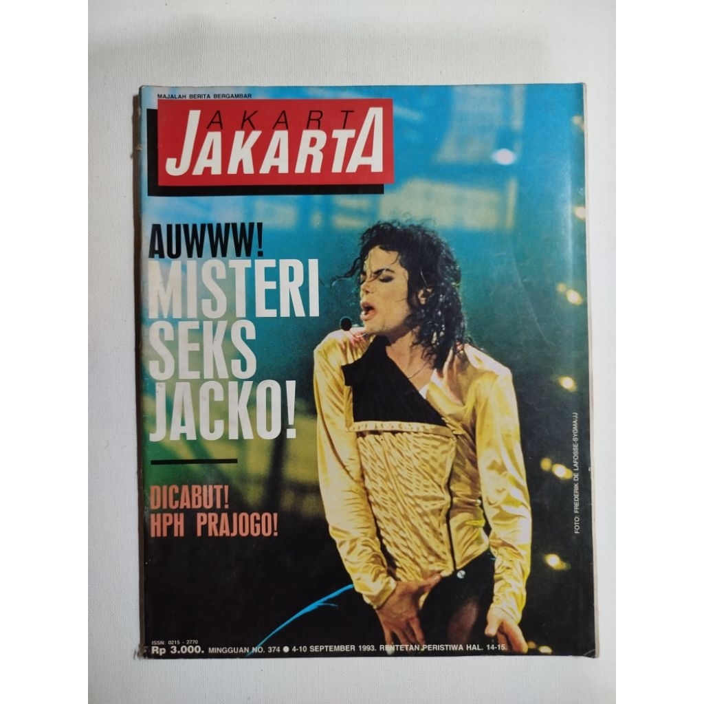 MAJALAH JAKARTA TAHUN 1993 COVER MICHAEL JACKSON