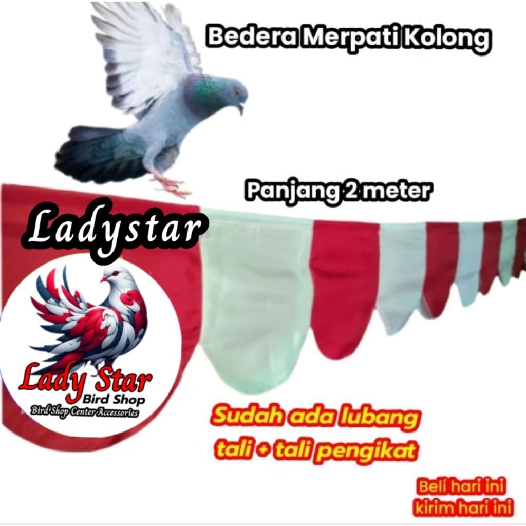 Bendera Merpati Kolong panjang 2M Bendera Kolongan Merpati/ Bendera Latih Burung Merpati / Bendera L