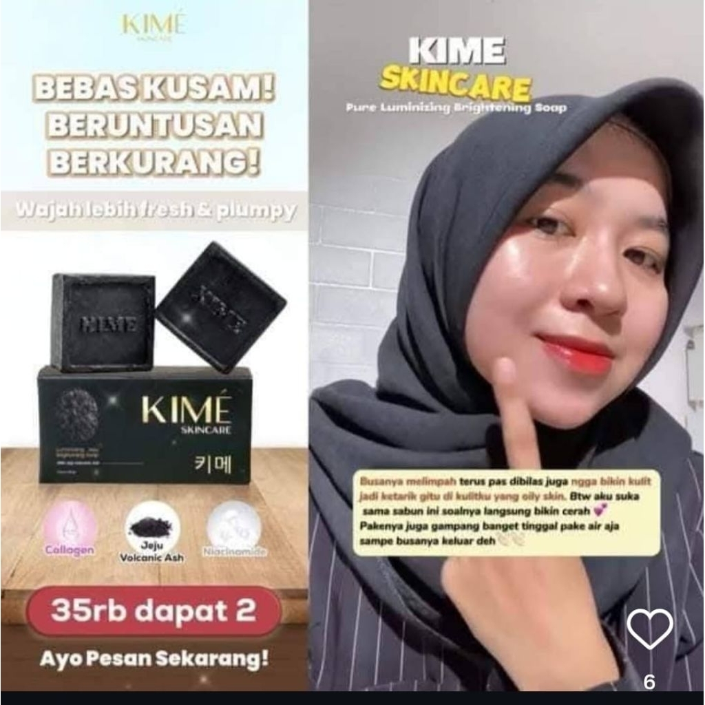 Sabun Pembersih Wajah Kime Skincare - Mencerahkan & Melembabkan Kulit