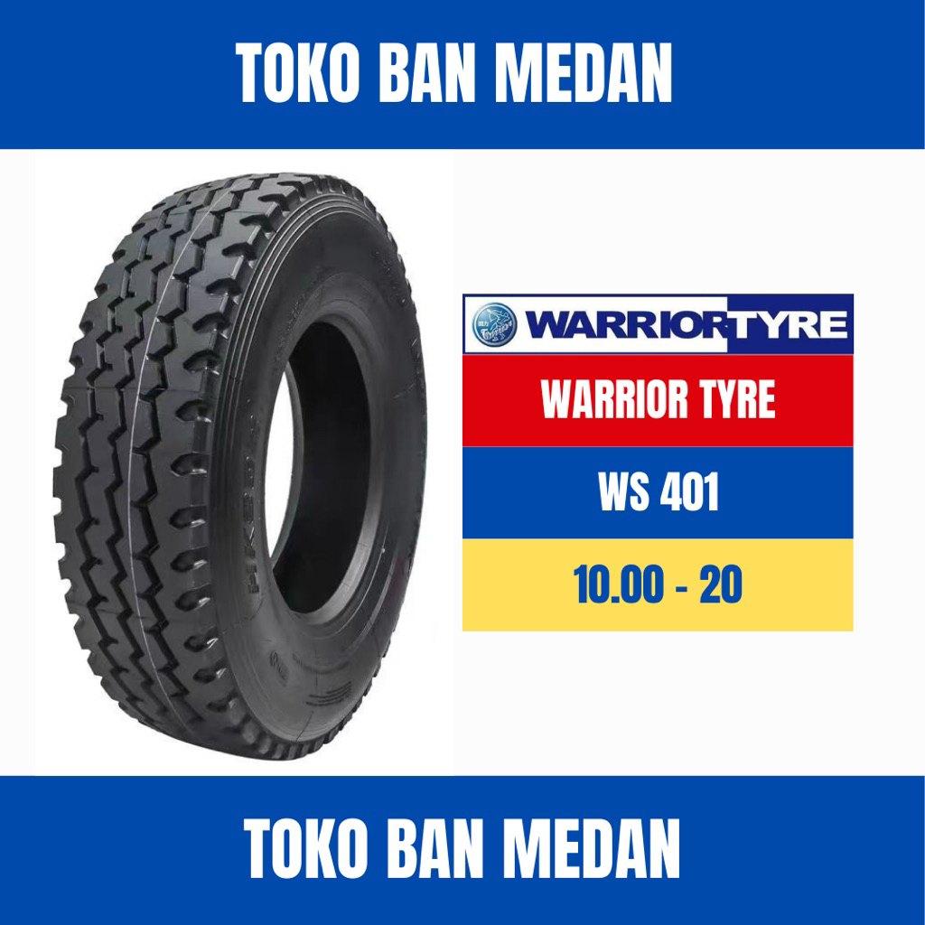 BAN TRUK WARRIOR WS401 1000 R20 20 KAWAT ( KOMPLIT BAN DALAM DAN SELENDANG )